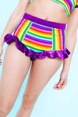 Royal Rainbow - Ruffle Shorts